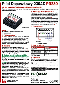 Instrukcja pilota PD230