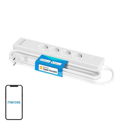 Inteligentna listwa zasilająca WiFi Meross MSS425FHK(EU), 4 gniazda + 4x USB (HomeKit) Inteligentna listwa zasilająca WiFi Meross MSS425FHK(EU), 4 gniazda + 4x USB (HomeKit)