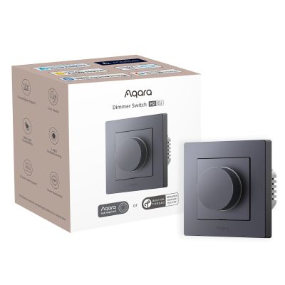 Ściemniacz światła z pokrętłem AQARA Dimmer Switch H2 EU Szary (KD-R01D-G)