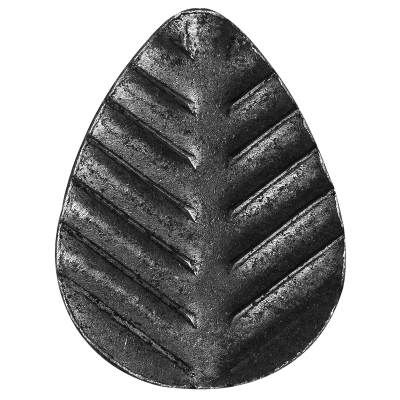 Listek stalowy ozdobny H45 x L33 x 1 mm