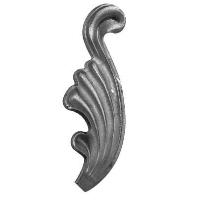 Liść stalowy ozdobny H90 x L30 x 2 mm prawy