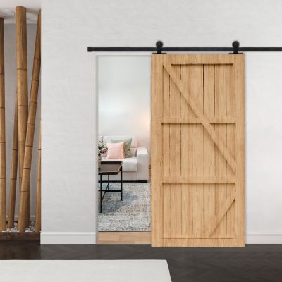 System drzwi przesuwnych typu barn door &ndash; wz&oacute;r: summit &ndash; bez drzwi