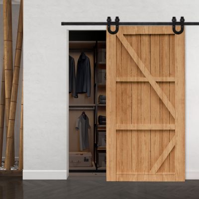 System drzwi przesuwnych typu barn door &ndash; wz&oacute;r: country &ndash; bez drzwi