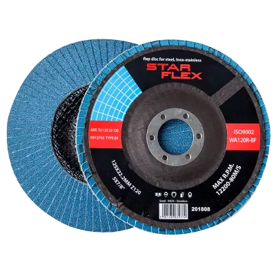 FLAP DISC T29 125-22 GRAN 100 INOX