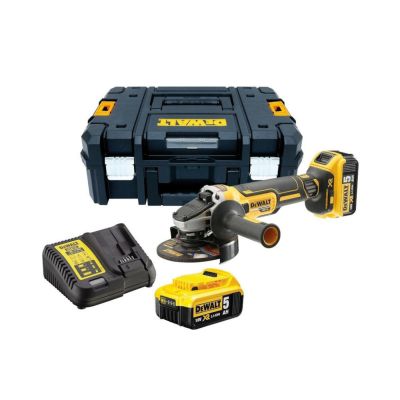 Szlifierka kątowa akumulatorowa &ndash; 18 V, 125 mm, z silnikiem bezszczotkowym 3 x 5 Ah