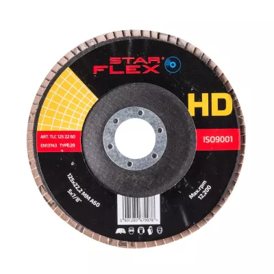 Ceramic flap disc T29 SG INOX 125-22 gran 40