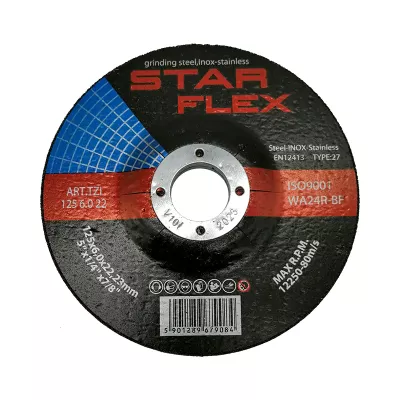 FLAP DISC - FLAT, STEEL T27 125-22 GRAN 40