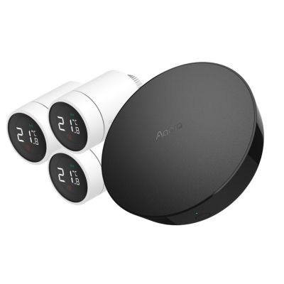 Zestaw inteligentnego ogrzewania Aqara centrala M2 + 3x głowica termostatyczna E1 (HM2-G01+ SRTS-A01)