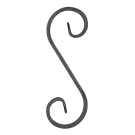 Spirala kuta typu S 12x6 mm, H 230 mm x L 80 mm