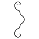 Spirala kuta fakturowana typu E 12x6 mm H260 x L75 mm