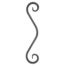 Spirala kuta typu E 12x12 mm H450 x L90 mm