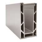Profil typu U do balustrad całoszklanych 5000 mm – mocowanie od góry – Kozza, seria KE 100, satyna