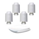 Zestaw 4 głowic termostatycznych Avatto TRV07 Zigbee 3.0 TUYA z bramką Avatto GW16-W ZigBee/Bluetooth Mesh (biała)