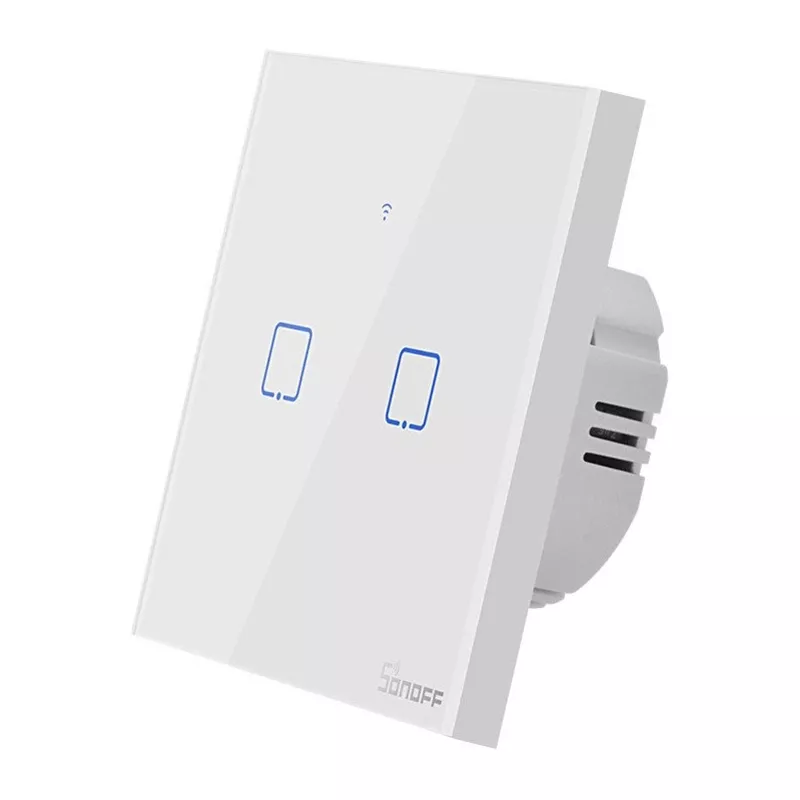 Dotykowy włącznik światła WiFi Sonoff T0 EU TX (2-kanałowy)