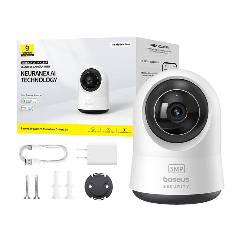 Kamera wewnętrzna Baseus P1 Pro 3K (Biała) Kamera wewnętrzna Baseus P1 Pro 3K (Biała)
