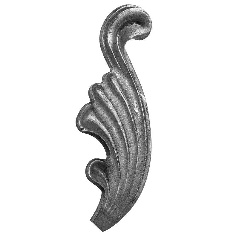 Liść stalowy ozdobny H90 x L30 x 2 mm prawy