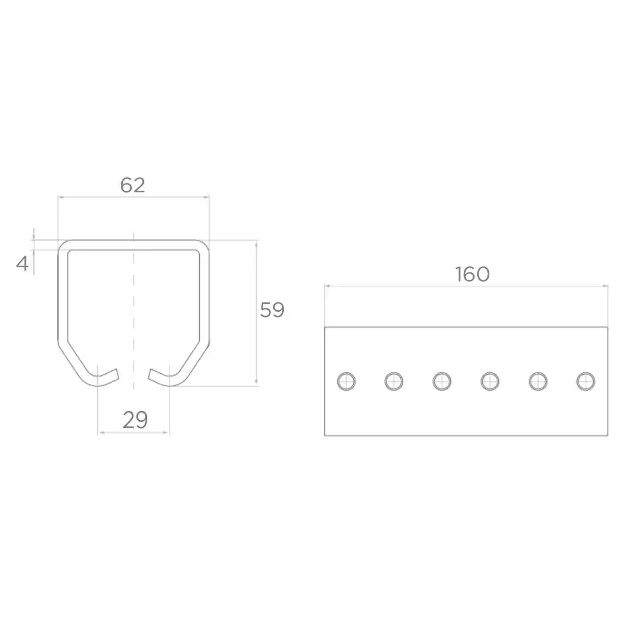 CONNECTOR FOR 35X32 RAILS