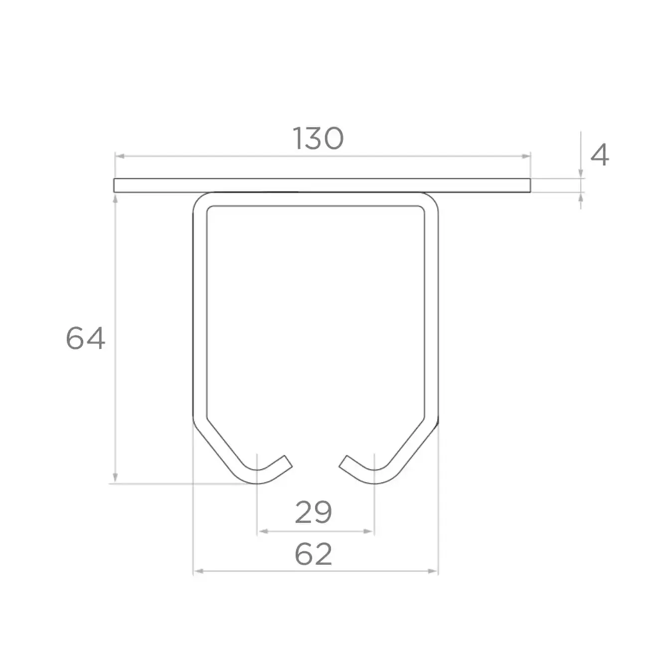 WALL FIXING BRACKET 35X32
