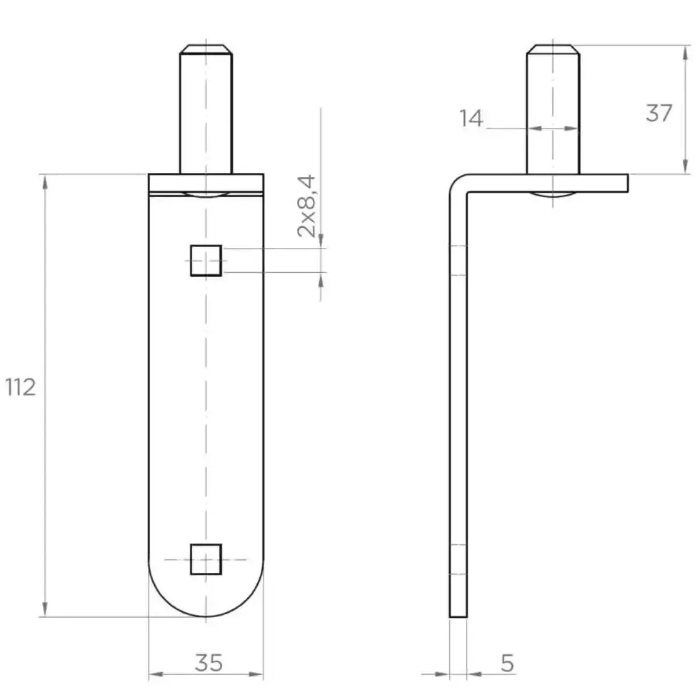 STRAP HINGE 700/50 - DECORATIVE (10)