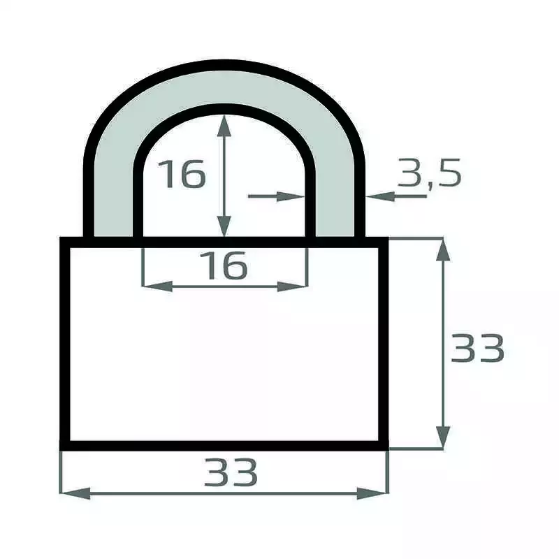 Combination padlock STEIER  KS2-30, aluminum (3)