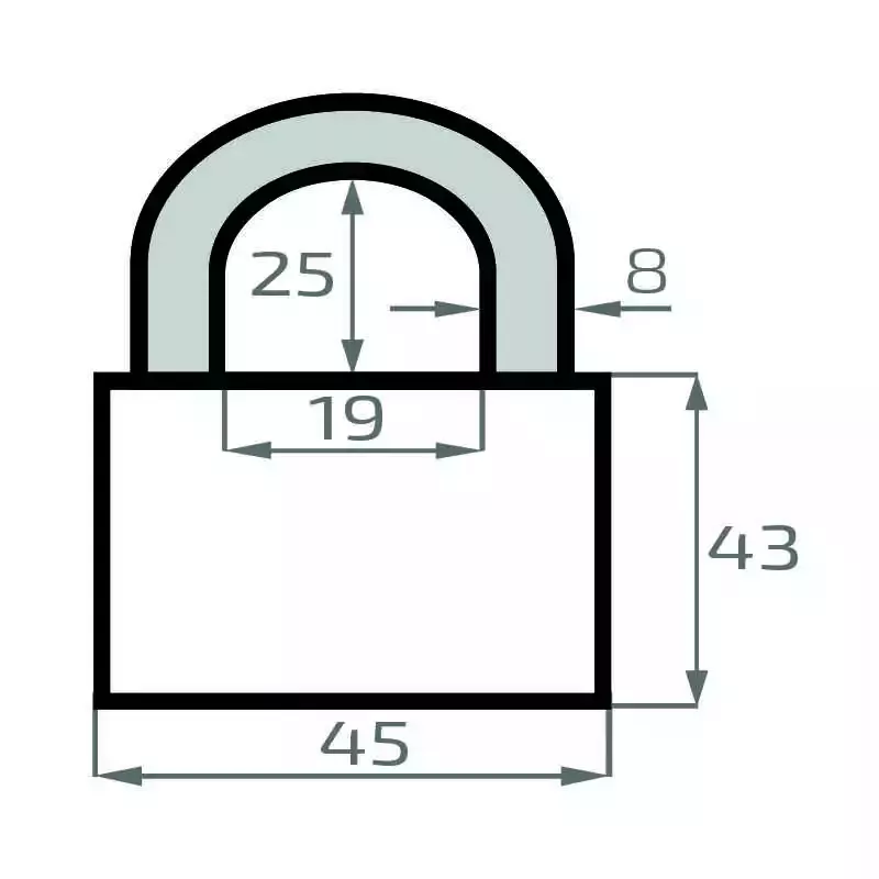 Padlock STEIER  55 PVC, waterproof  (12)