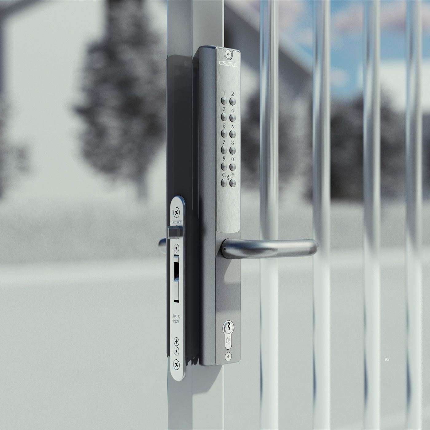 Dwustronny zamek szyfrowy do zamków wpuszczanych Vera Locinox – pod profil min. 40 mm, różne klucze, srebrny Dwustronny zamek szyfrowy do zamków wpuszczanych Vera Locinox – pod profil min. 40 mm, różne klucze, srebrny