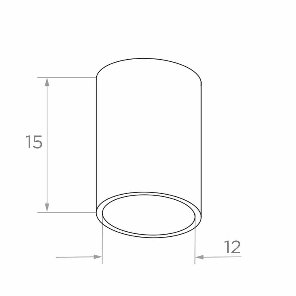 Zakończenie pręta fi12 mm, proste, stal nierdzewna, satyna