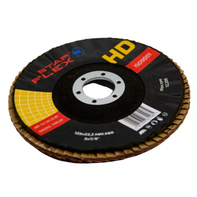 Ceramic flap disc T29 SG INOX 125-22 gran 40