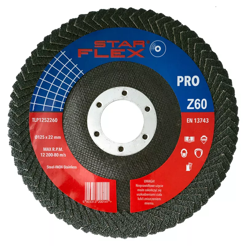 FLAP DISC FOR FILLET WELDS 125-22 GRAN 40