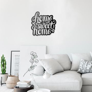 Napis HOME SWEET HOME I - metalowa ozdoba ścienna 500 x 470 mm