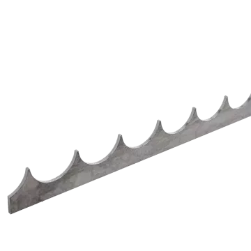 Gate stop with bolt holes - zinc 97 mm