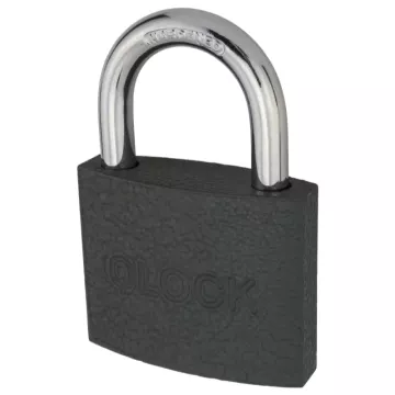 Padlock QLOCK 60 mm gray, cast iron(6)