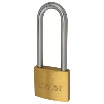 Padlock QLOCK 60 mm gold,  cast iron
