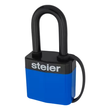 Padlock STEIER 40 steel, PVC coated 