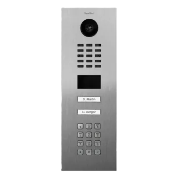 Wideodomofon IP DoorBird D1101KV (PoE / WiFi) (montaż natynkowy, sterowanie elektrozaczepem) stal nierdzewna V2A, szczotkowana